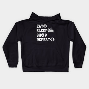 Eat Sleep Shop Repeat Kids Hoodie